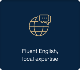 Fluent English, local expertise